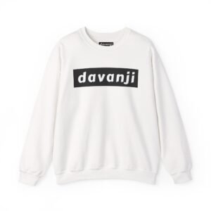 Davanji Signature Crewneck Sweatshirt – Minimal Black Box Logo Edition