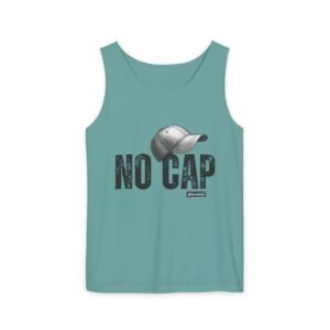 No Cap Tank Top – “No Cap” Graphic Hat Design, Funny Streetwear Sleeveless Shirt, Unisex Summer Muscle Tee
