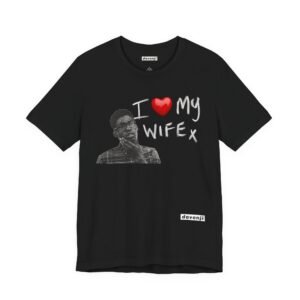 I ❤️ My Wife Graphic T-Shirt, Funny Romantic Text Tee for Men